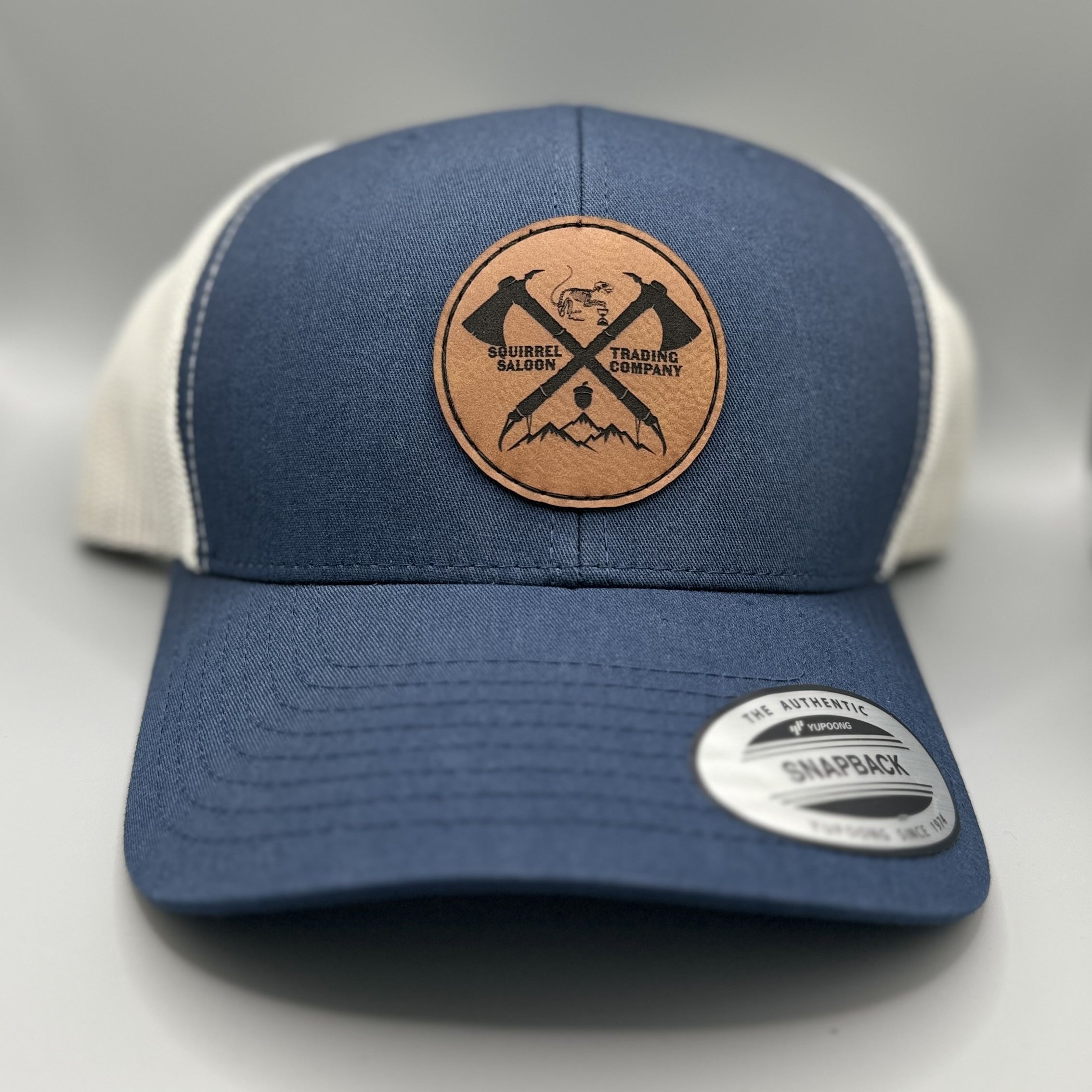 Crossed Hatchets Leather Patch Hat