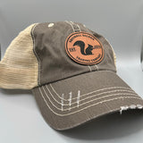 Un-structured Leather Patch Hat