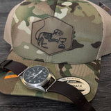 Bone Squirrel Leather Patch Hat