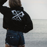 Crossed Hatchet Cropped Windbreaker