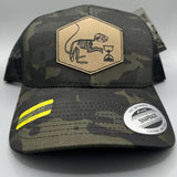 Bone Squirrel Leather Patch Hat