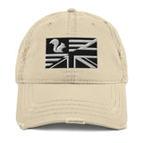 Blacked Out Allied Squirrel Distressed Dad Hat