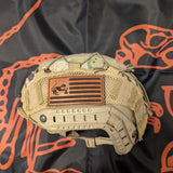 Bone Squirrel American Flag Leather Patch