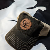 Un-structured Leather Patch Hat