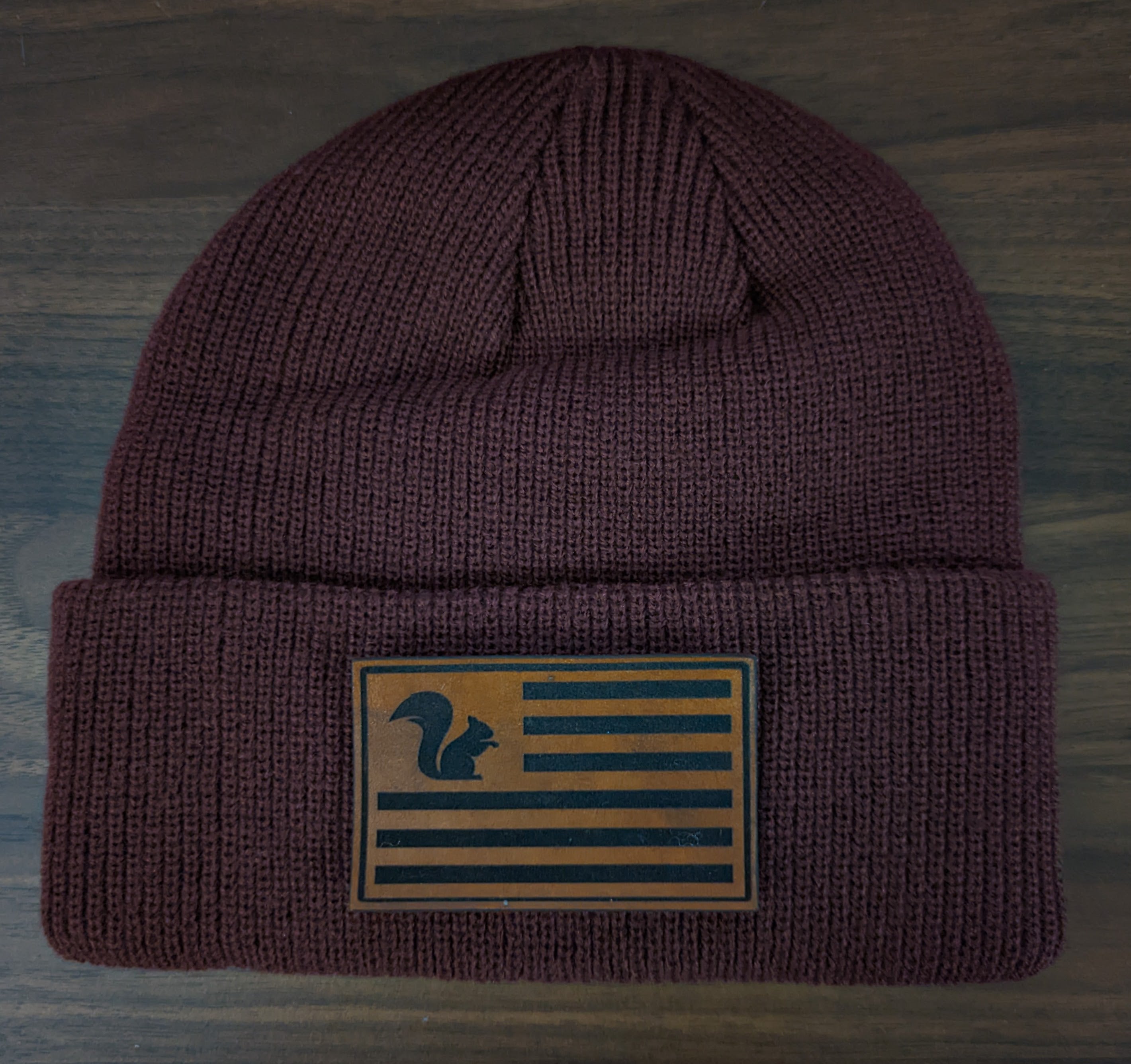 SSTC Leather Patch Beanie