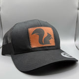 Big Squirrel Leather Patch Trucker Hat