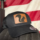 Big Squirrel Leather Patch Trucker Hat