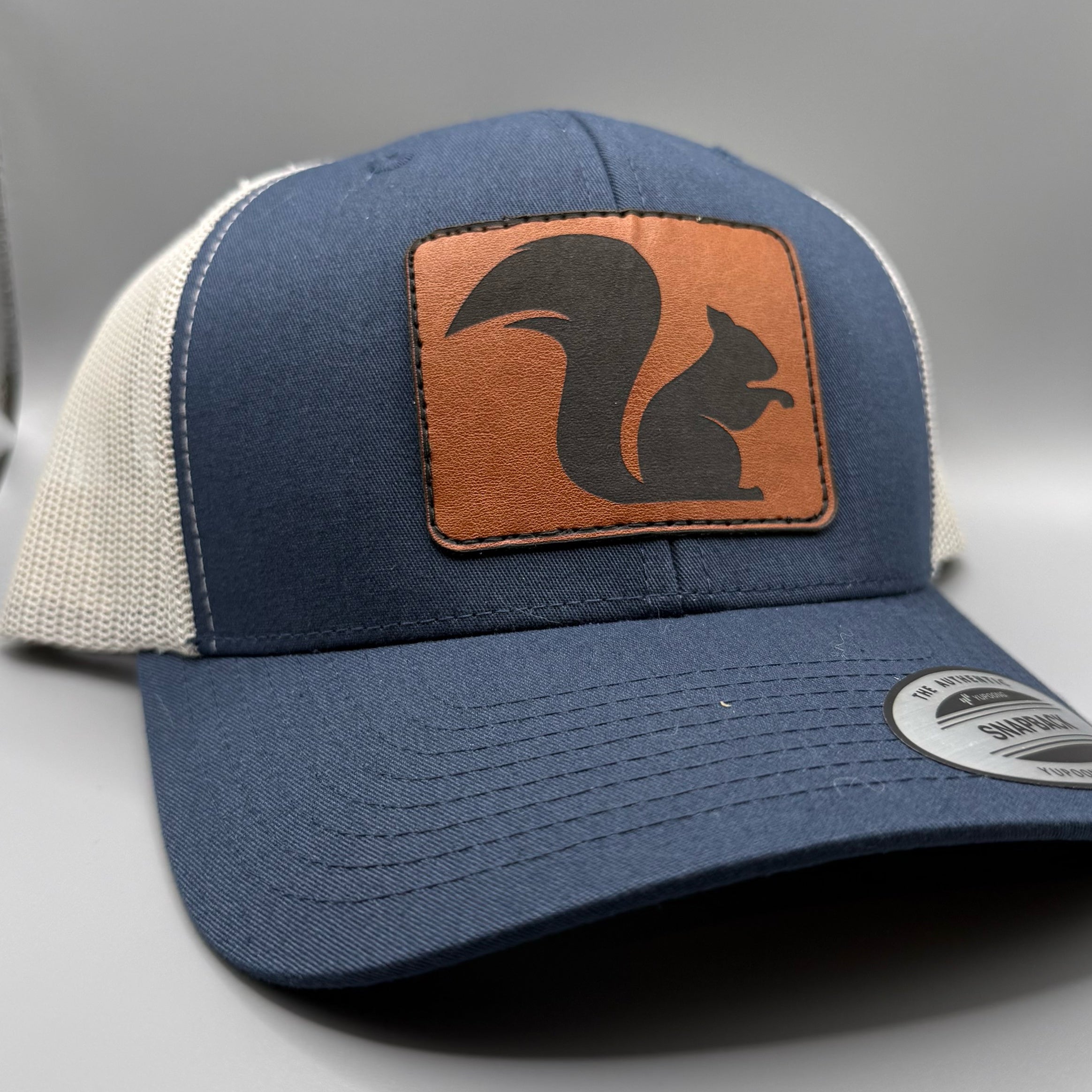 Big Squirrel Leather Patch Trucker Hat