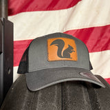 Big Squirrel Leather Patch Trucker Hat