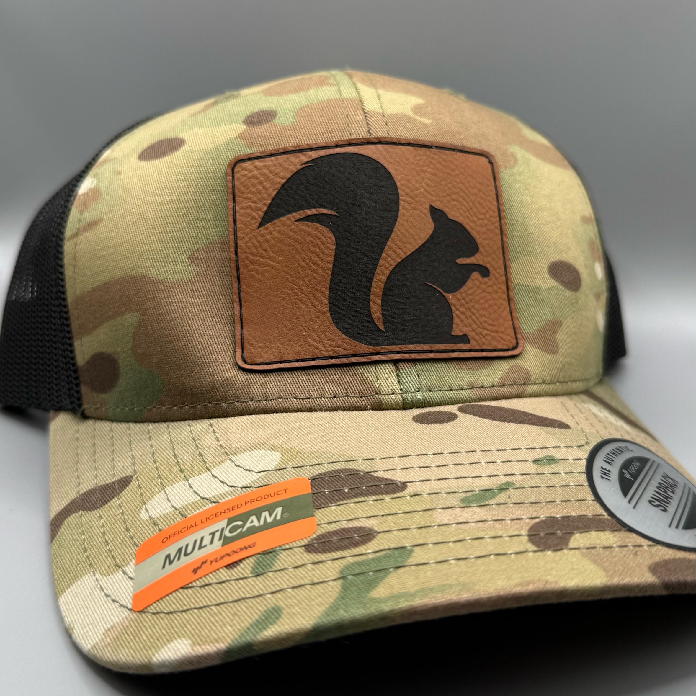 Big Squirrel Leather Patch Trucker Hat
