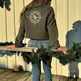 Squirrel Compass Crop Hoodie