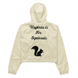 Virginia is for Squirrels Women’s Cropped Windbreaker Jacket