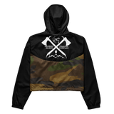 Crossed Hatchet Cropped Windbreaker