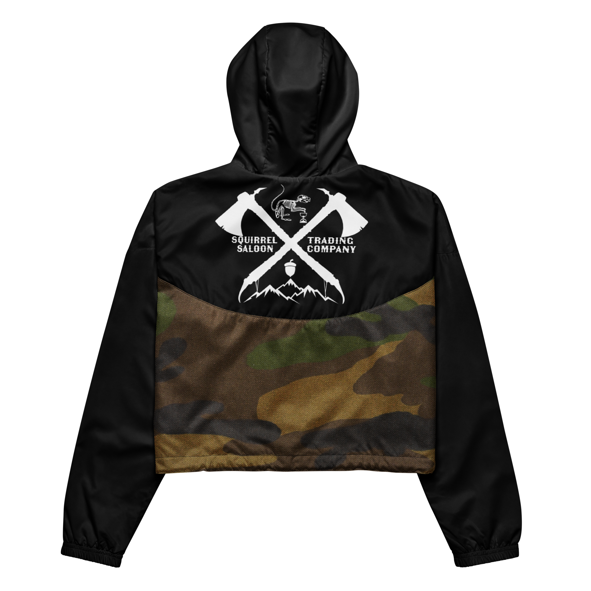 Crossed Hatchet Cropped Windbreaker