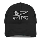 Blacked Out Allied Squirrel Distressed Dad Hat