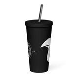 Squirrelly Compass Insulated tumbler with a straw