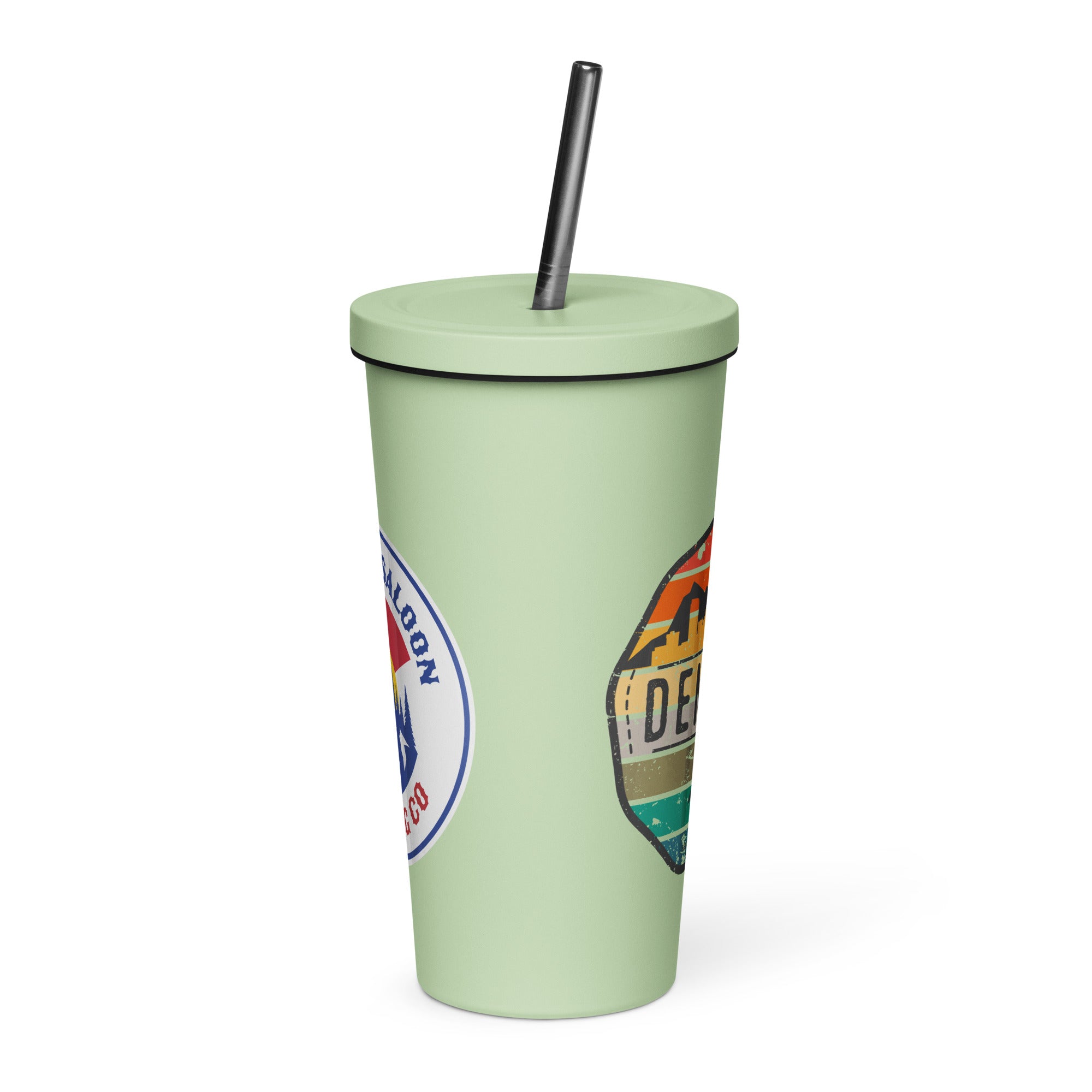 Mile High Squirrel Insulated tumbler with a straw