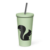 Squirrelly Compass Insulated tumbler with a straw