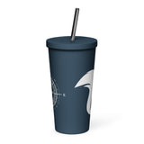 Squirrelly Compass Insulated tumbler with a straw