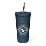 Squirrelly Compass Insulated tumbler with a straw