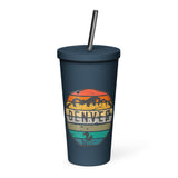 Mile High Squirrel Insulated tumbler with a straw