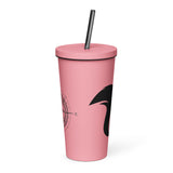 Squirrelly Compass Insulated tumbler with a straw