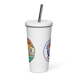 Mile High Squirrel Insulated tumbler with a straw