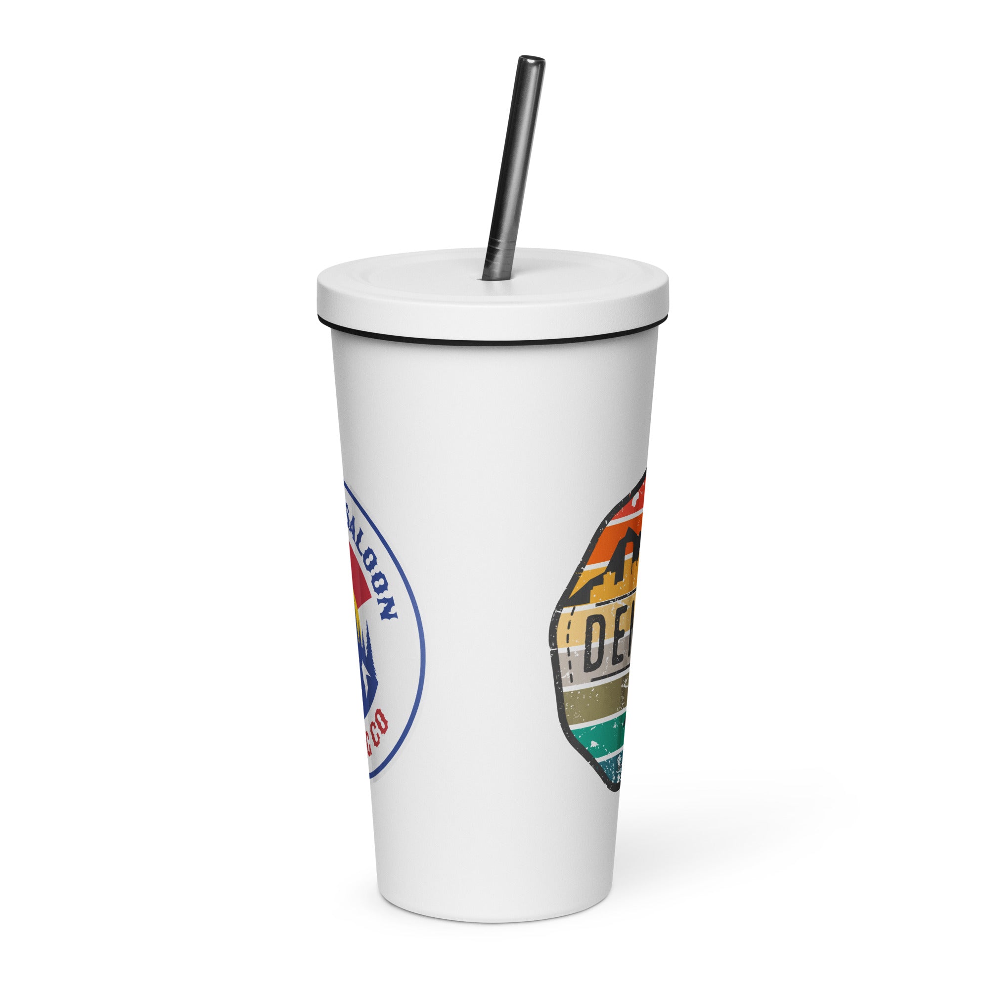 Mile High Squirrel Insulated tumbler with a straw