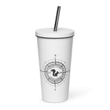 Squirrelly Compass Insulated tumbler with a straw