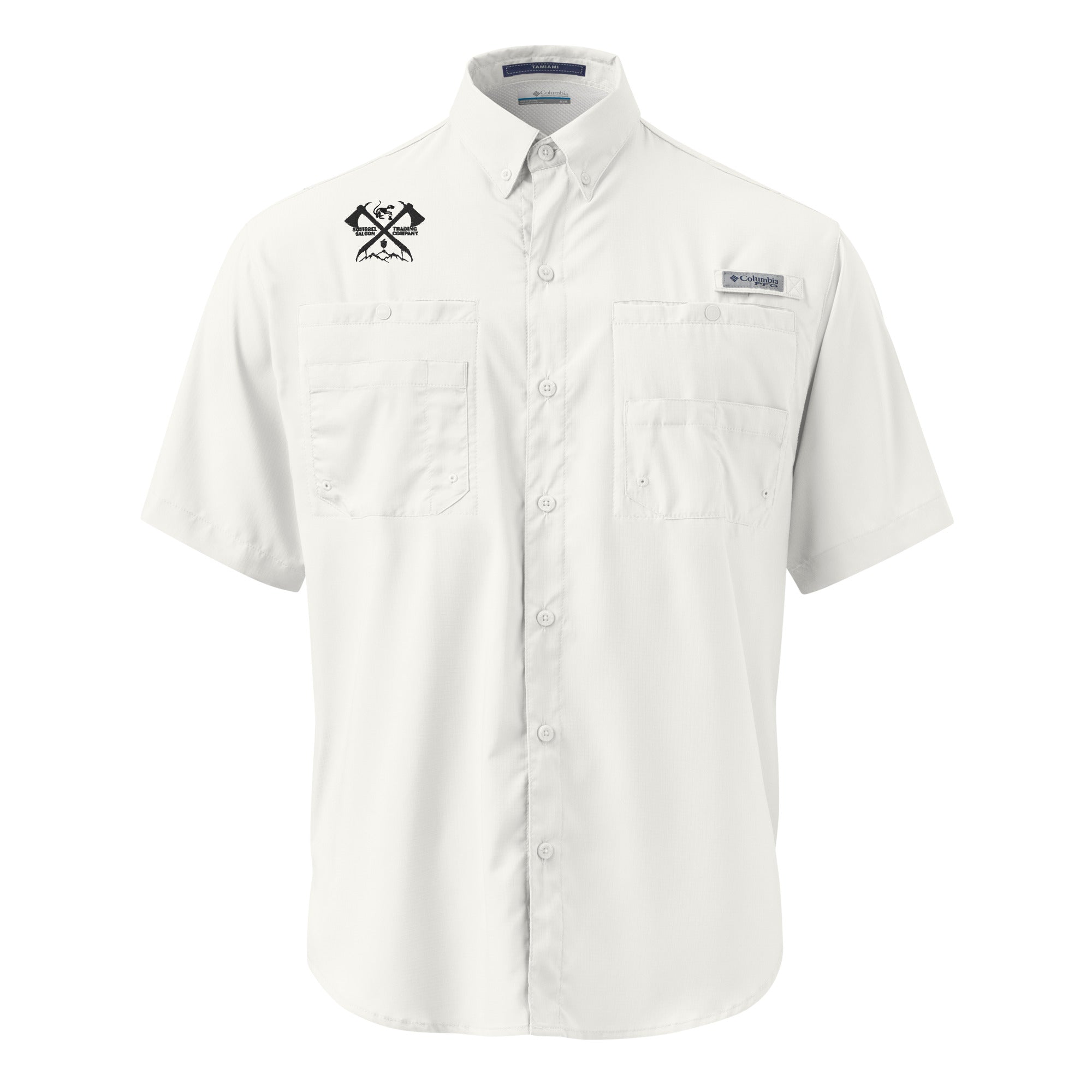 Crossed Hatchets Columbia short sleeve button shirt