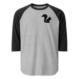 Squirrel 3/4 sleeve raglan shirt