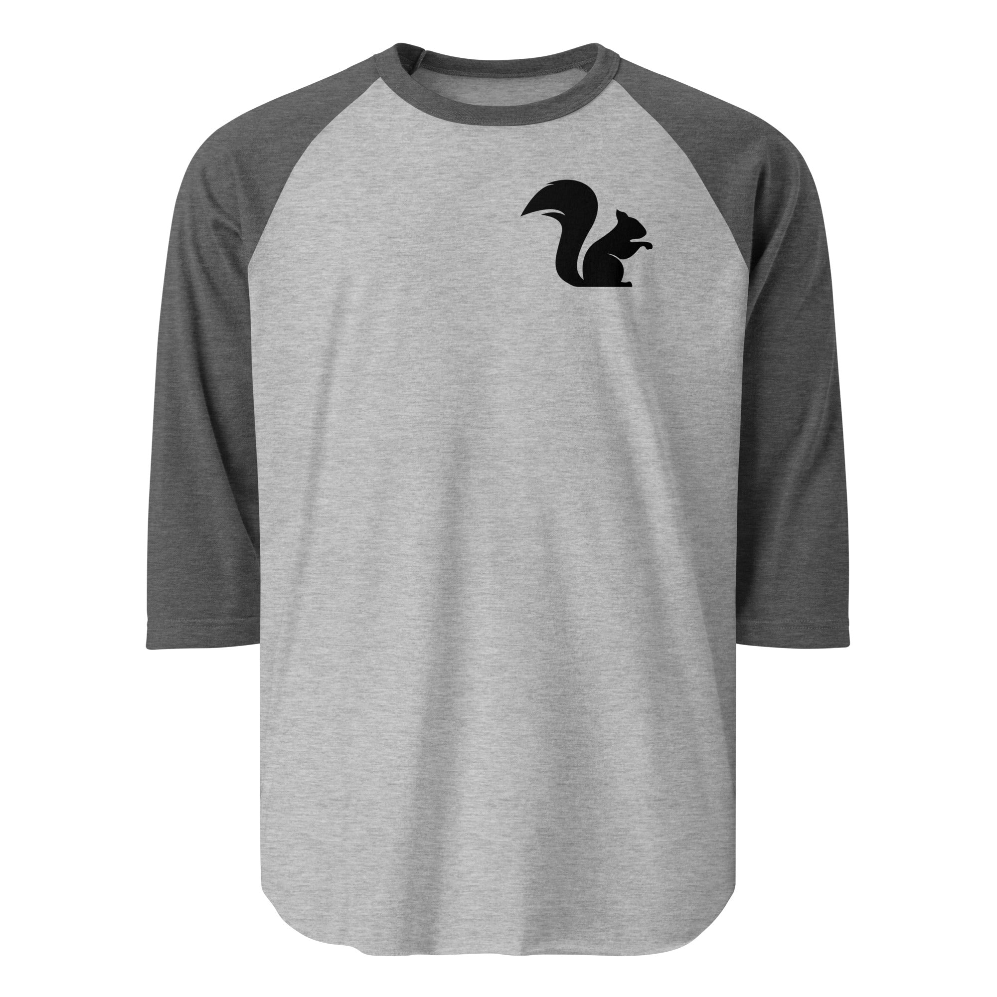 Squirrel 3/4 sleeve raglan shirt