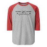 Bone Squirrel Banner 3/4 sleeve raglan shirt