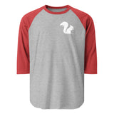 Squirrel 3/4 sleeve raglan shirt