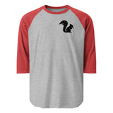 Squirrel 3/4 sleeve raglan shirt