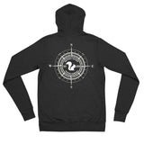 Squirrelly Compass zip hoodie