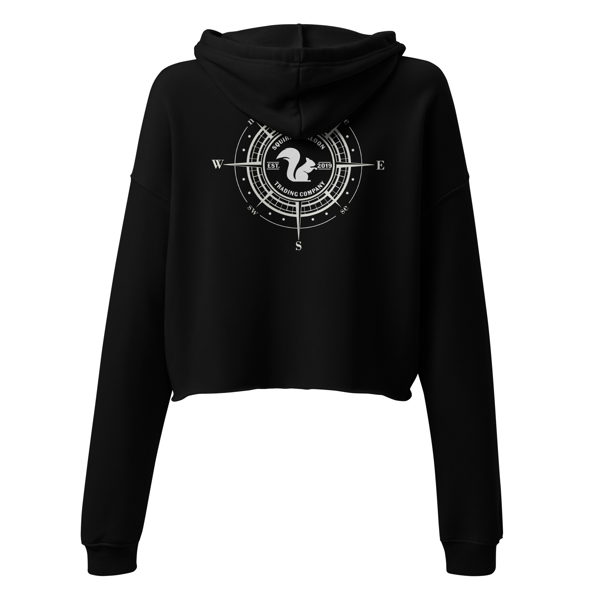 Squirrel Compass Crop Hoodie