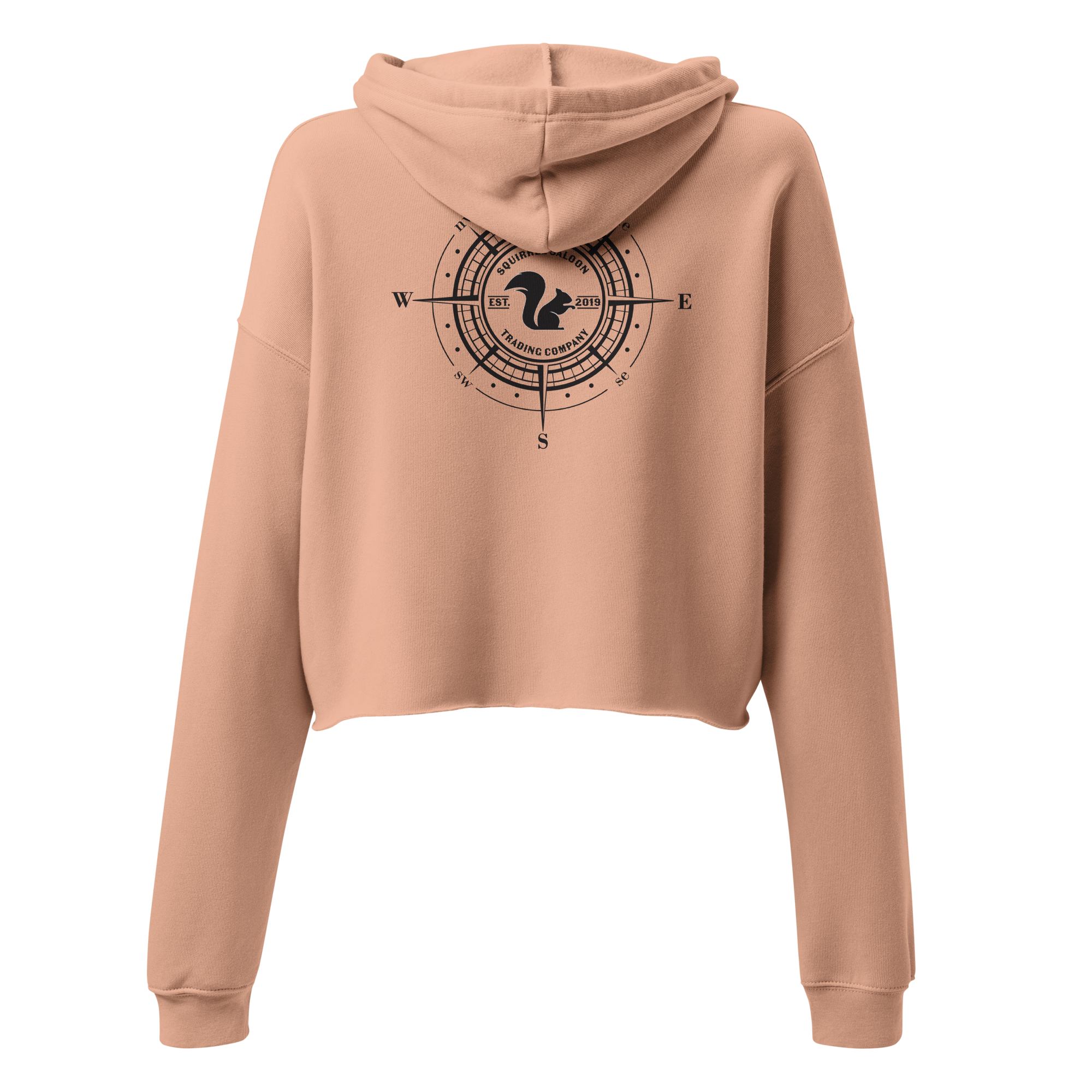 Squirrel Compass Crop Hoodie