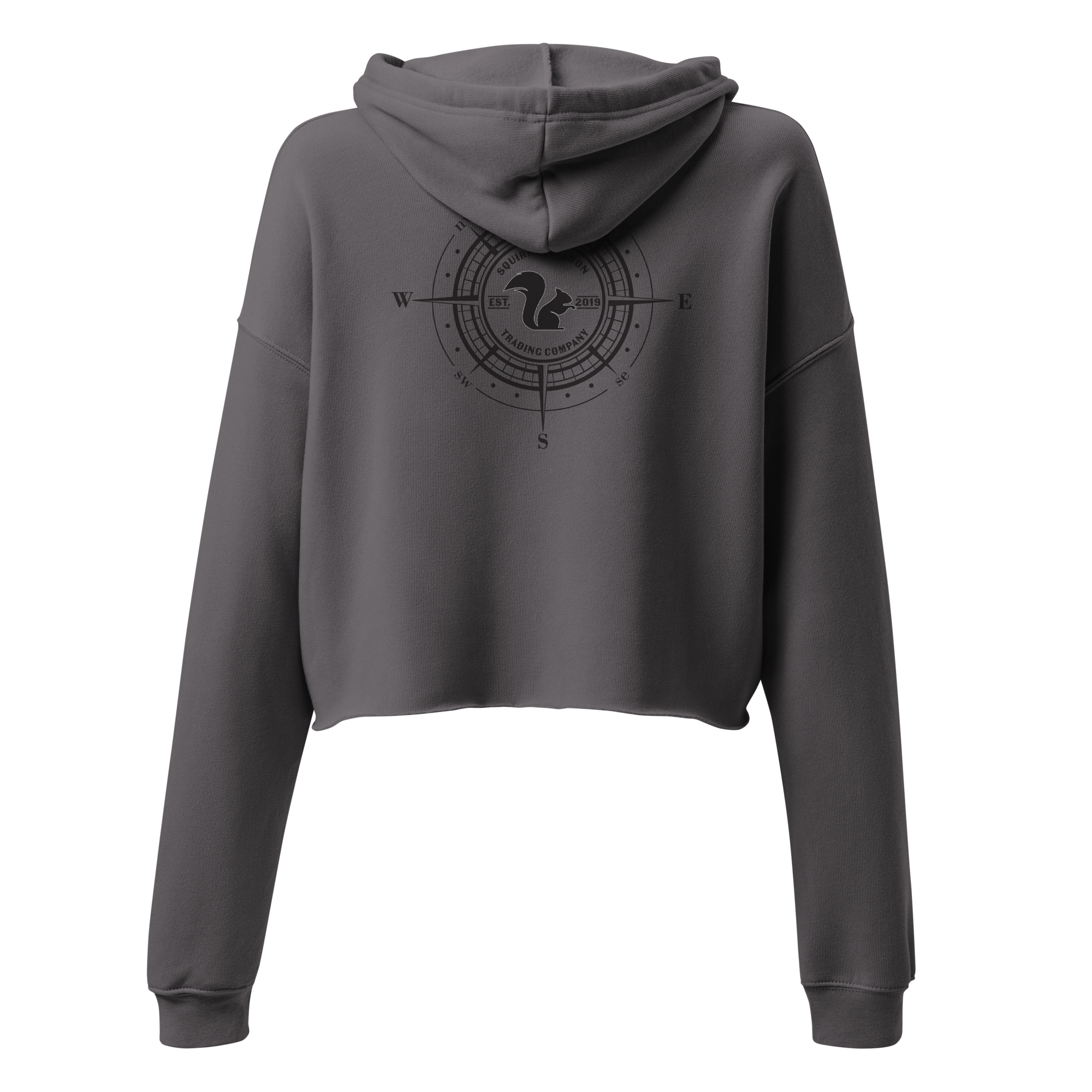Squirrel Compass Crop Hoodie