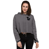 Light Squirrel Compass Crop Hoodie