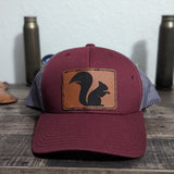 Big Squirrel Leather Patch Trucker Hat