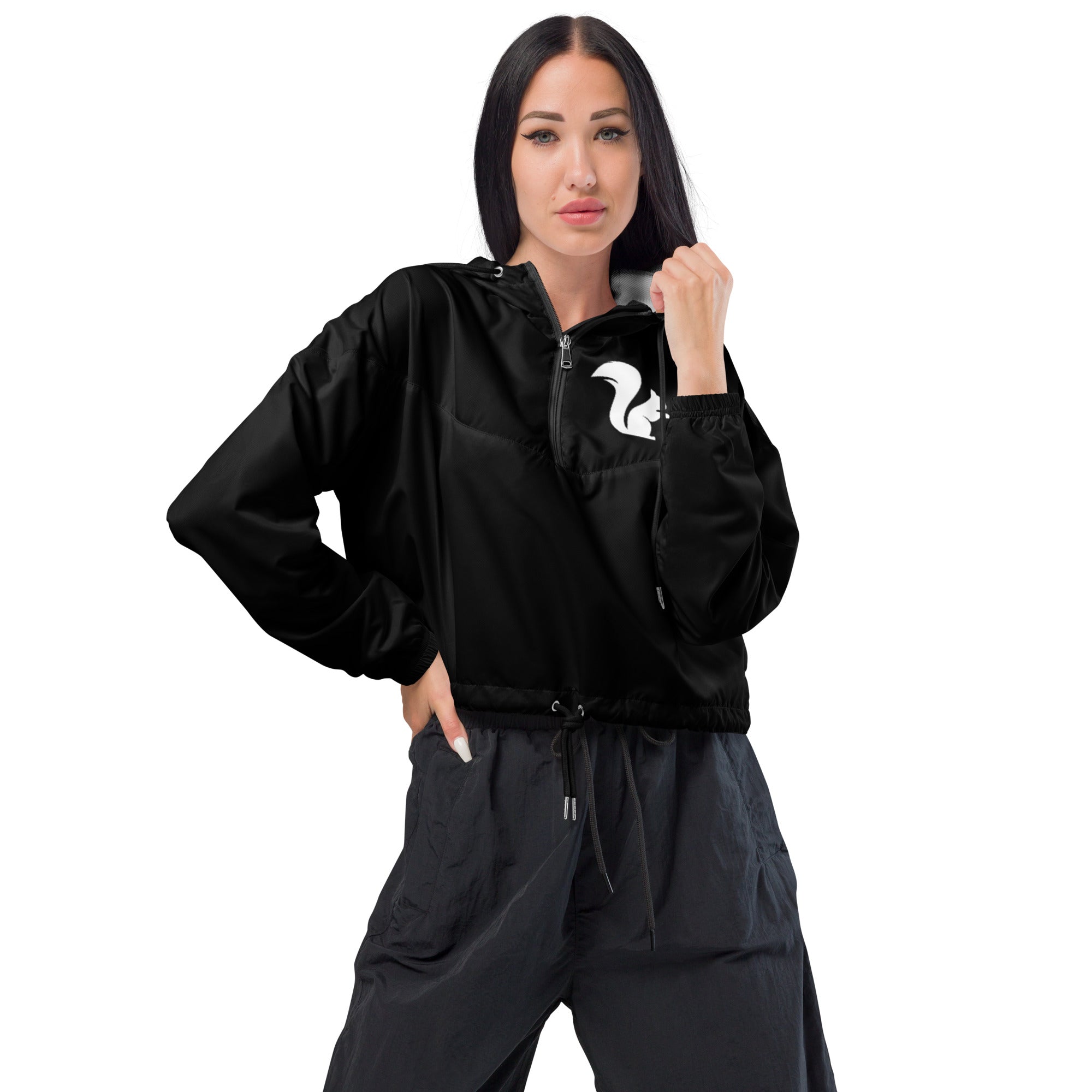 Crossed Hatchet cropped windbreaker